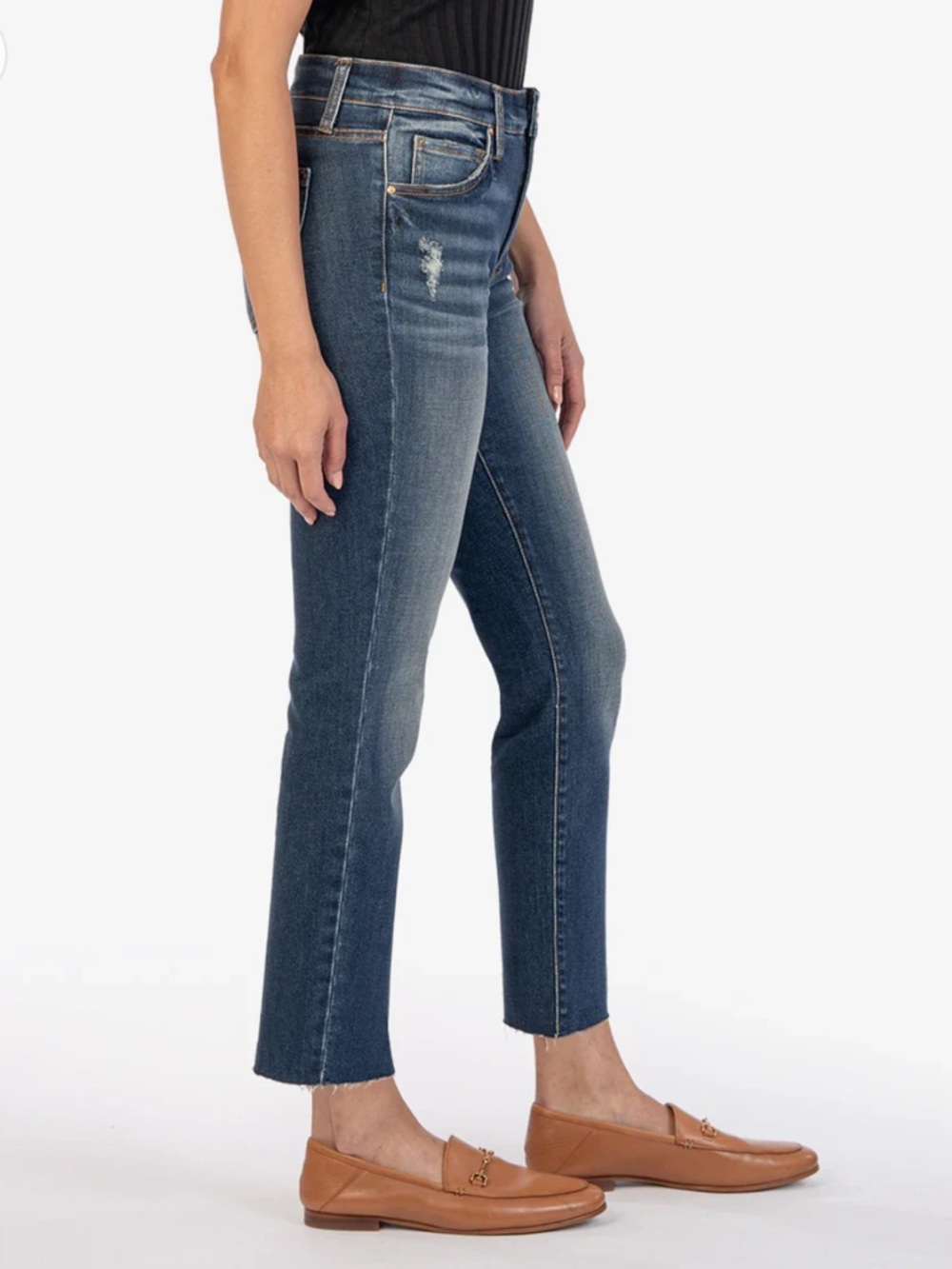 Kut from the Kloth  Reese High-Rise button‎ fly raw hem Jeans Sz 4